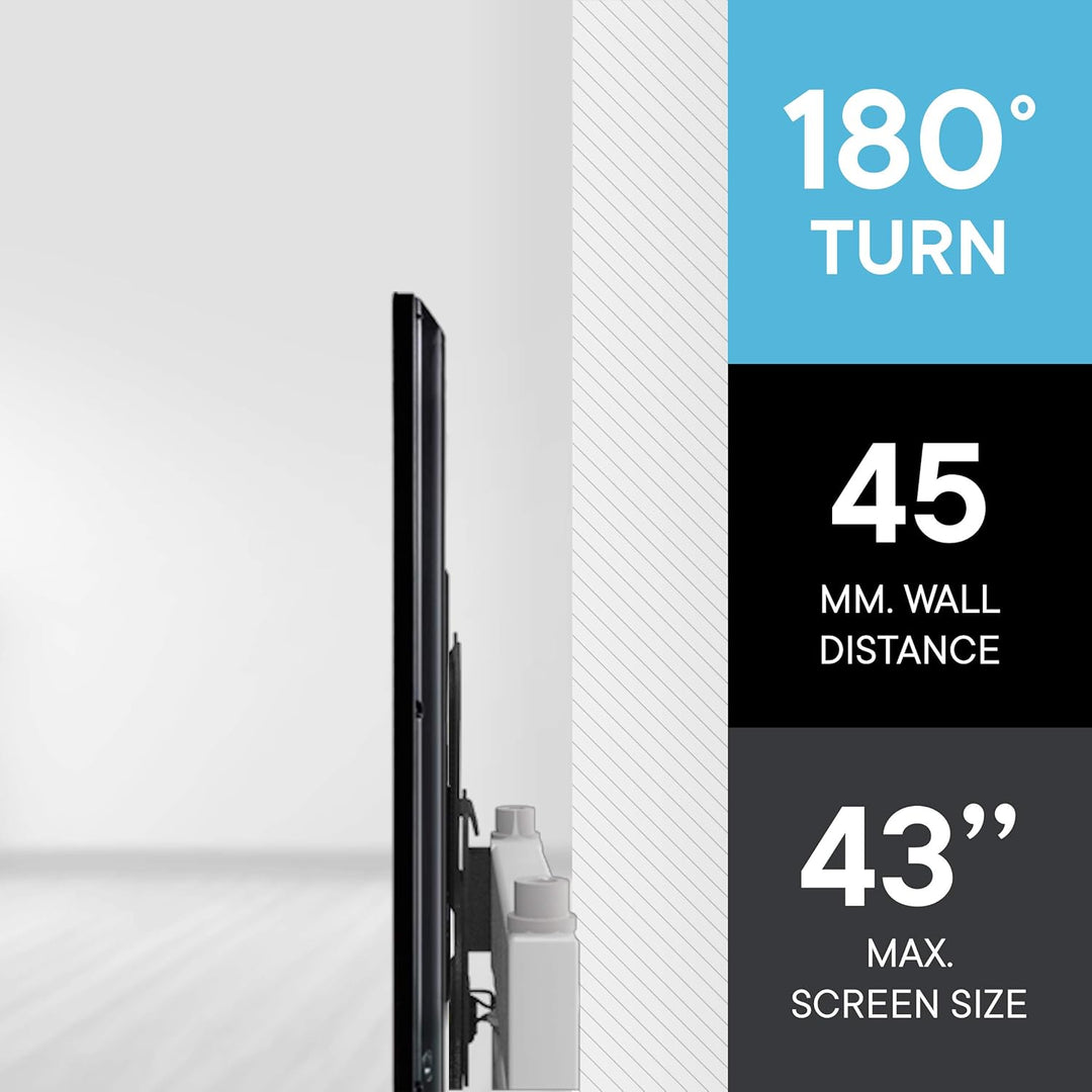 One For All TV-Wandhalterung - Schwenkbar 180°/Neigbar/Ausziehbare Fernseher Halterung - 4K OLED QLE