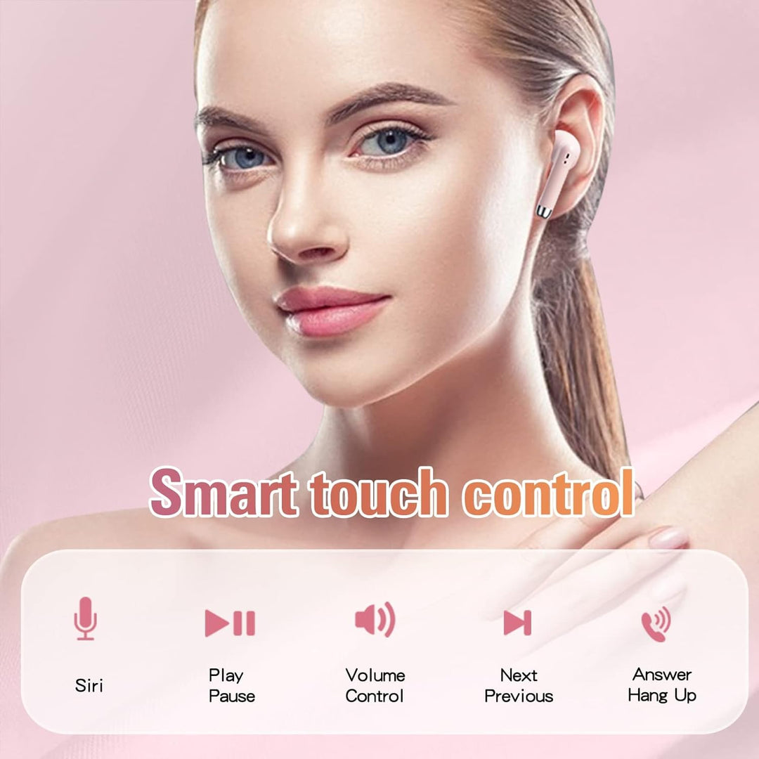 Rosa In Ear Kopfhörer kabellos Bluetooth für iPhone Android Kopfhörer kleine Ohren Headphones Earpho