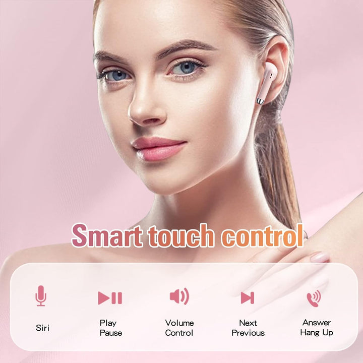 Rosa In Ear Kopfhörer kabellos Bluetooth für iPhone Android Kopfhörer kleine Ohren Headphones Earpho