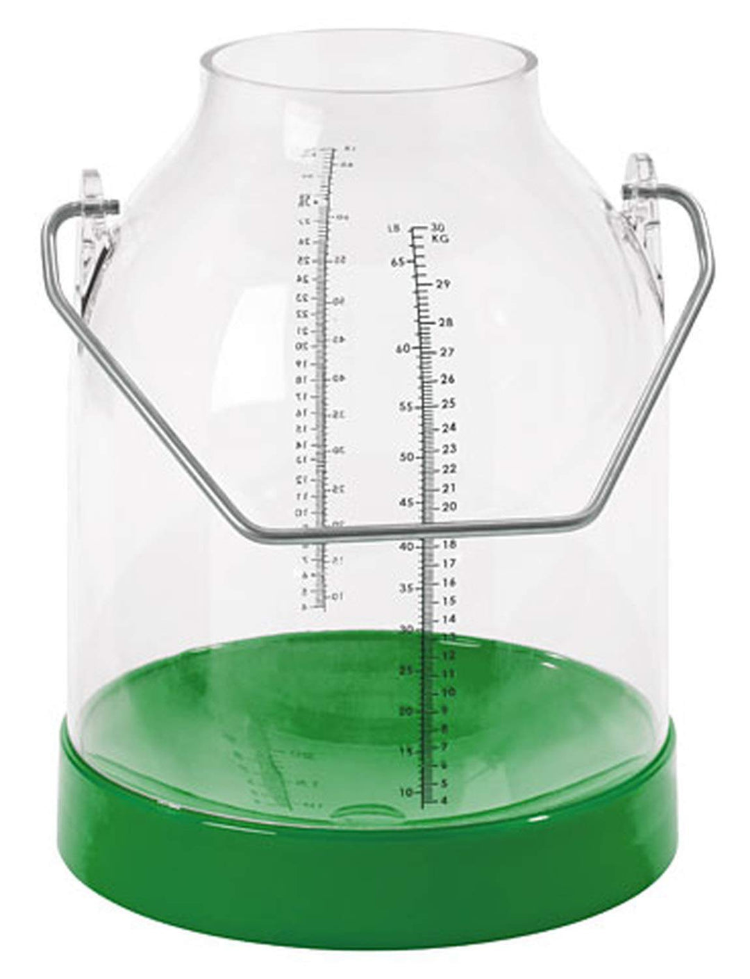 Melkeimer 30 Liter mit Skala grün, Bügelhöhe 117