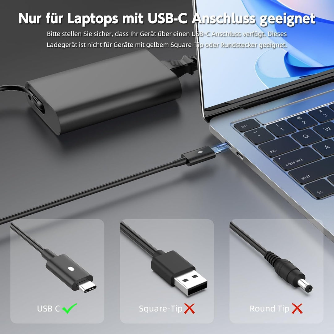 Ladekabel Laptop 65W USB C Netzteil für Dell Latitude 5490 5410 5420 5520 5285 3520 5290 5179 7490 7