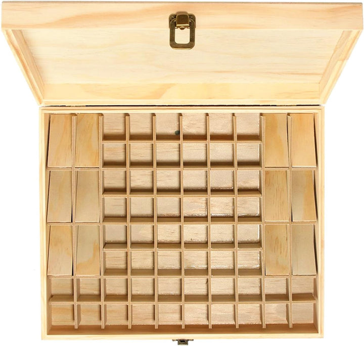 CHSEEA Ätherisches Öl Display Ständer Gestell Halter Organisator, 68 Löcher Holz Box Veranstalter Au