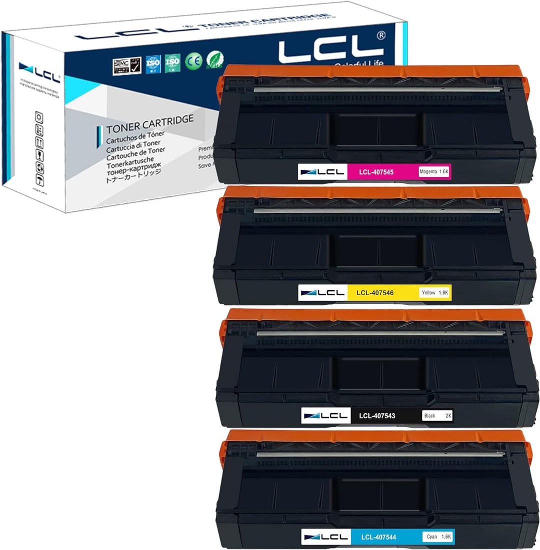 LCL Remanufactured Tonerkartusche 407543 407544 407545 407546 sp c250 sp c250dn sp c250sf SP C261SFN