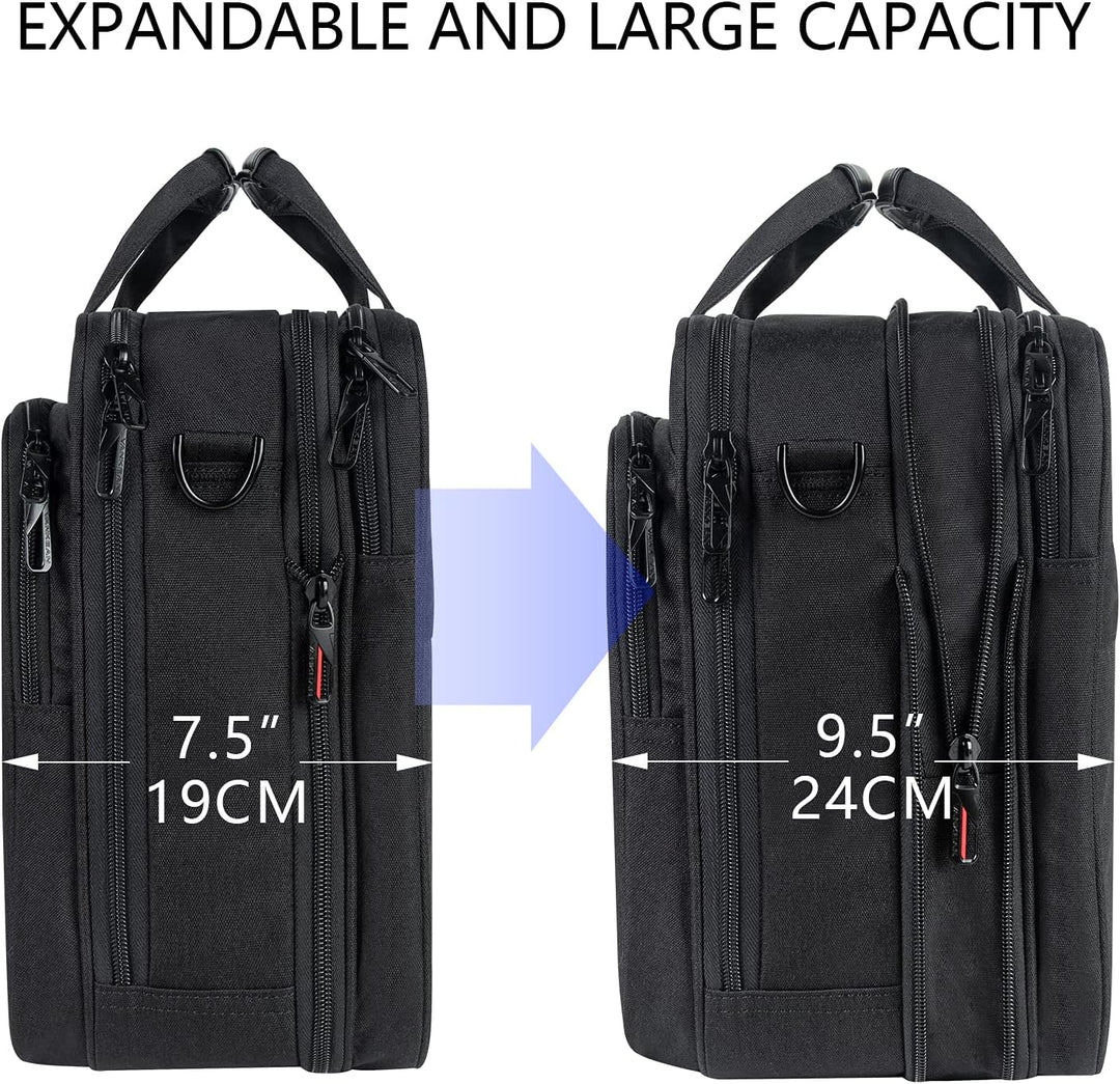 VANKEAN Laptoptasche für Herren Damen, Laptop Aktentasche für bis zu 17,3 Zoll Laptop, erweiterbar,
