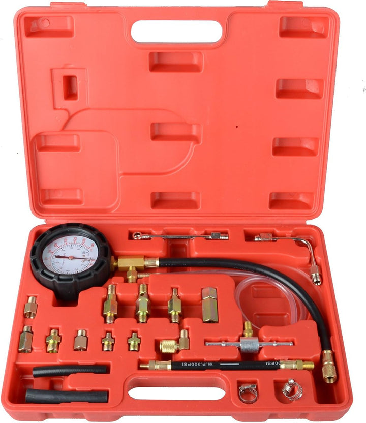 DAYUAN Benzindruck-Tester Set Einspritzanlage Benzindruck-Prüfer Set Druckprüfer Auto PKW Krafststof