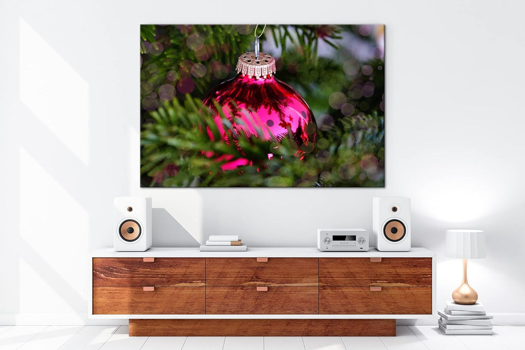 deyoli Weihnachtlicher Schmuck Format: 80x60 als Leinwandbild, Motiv fertig gerahmt auf Echtholzrahm