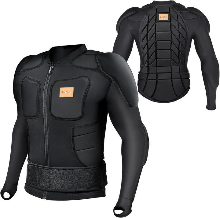 BenKen Skiing Body Short Protector Schutzausrüstung Pad mit Futter Motor Brust Schulter Rückenschutz
