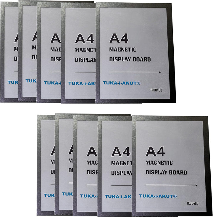 TUKA-i-AKUT 10st. A4 Info-Rahmen Selbstklebend mit Magnetverschluss, Einstecktasche Infotasche Blatt