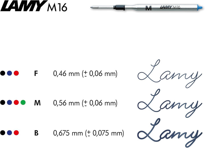 Lamy 2000 Kugelschreiber black aus schwarzem Polycarbonat und Edelstahl, inkl. Grossraummine M 16 M