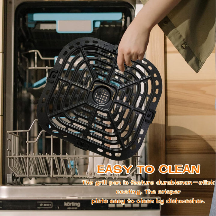 Luftfritteusen Grillplatte für Instants Plus 6QT Luftfritteusen, Edelstahl Verbesserte Quadratische