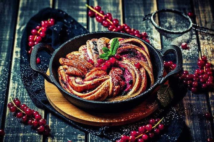 BBQ-Toro Gusseisen Servierpfännchen Set (4 Stück) | Ø 20 cm - rund | bereits eingebrannt - preseason