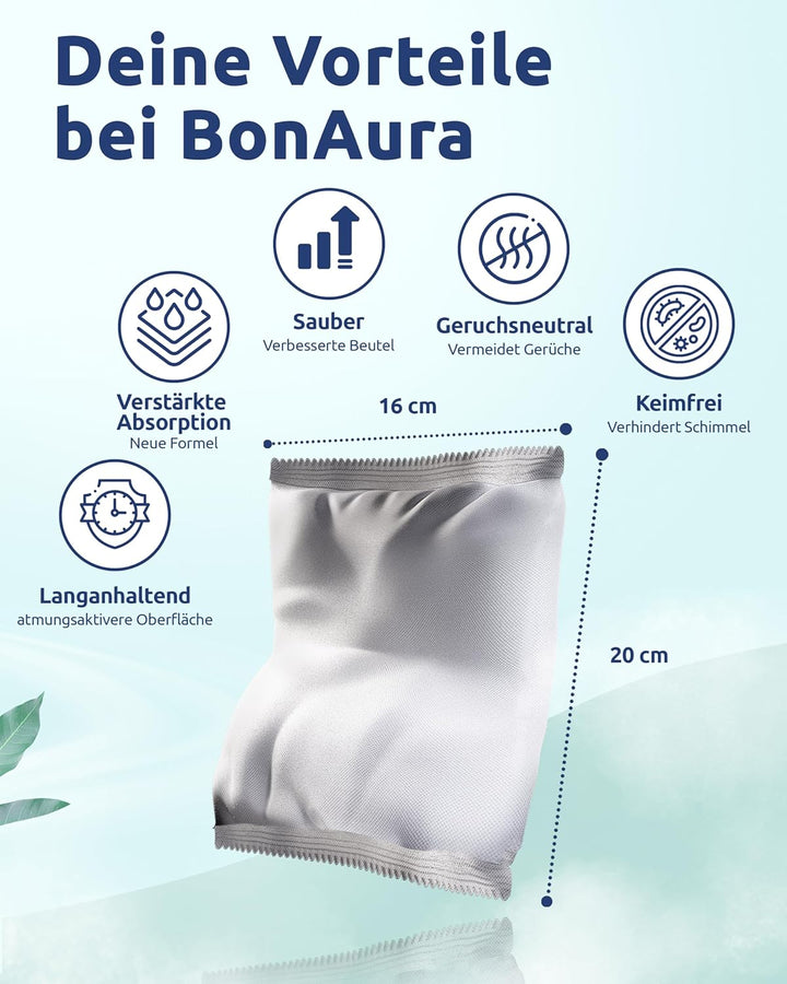 BonAura® AirOne Luftentfeuchter Nachfüllpack I 4er Set 680g Luftentfeuchter Granulat I Entfeuchter N