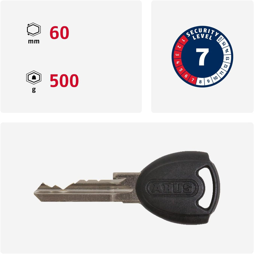 ABUS Faltschloss Bordo Lite Mini 6055/60 - Extra-leichtes Fahrradschloss aus Spezialstahl - ABUS-Sic