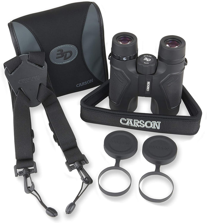 Carson Full-Size Fernglas, 8x42mm, hochwertige ED-Glas Linsen, wasserdicht und beschlagfrei (TD-842E