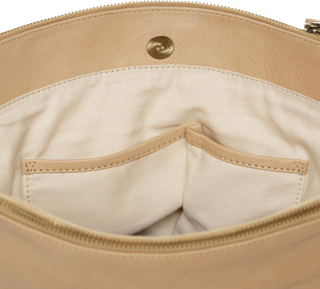 BACCINI Hobo Bag DAISY aus Premium Glatt-Leder I Beuteltasche gross für Damen I Schultertasche handg