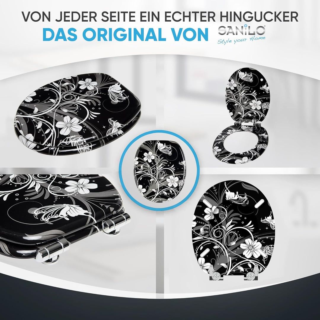 Sanilo WC Sitz mit Absenkautomatik, viele schöne Toilettendeckel zur Auswahl, hochwertige und stabil