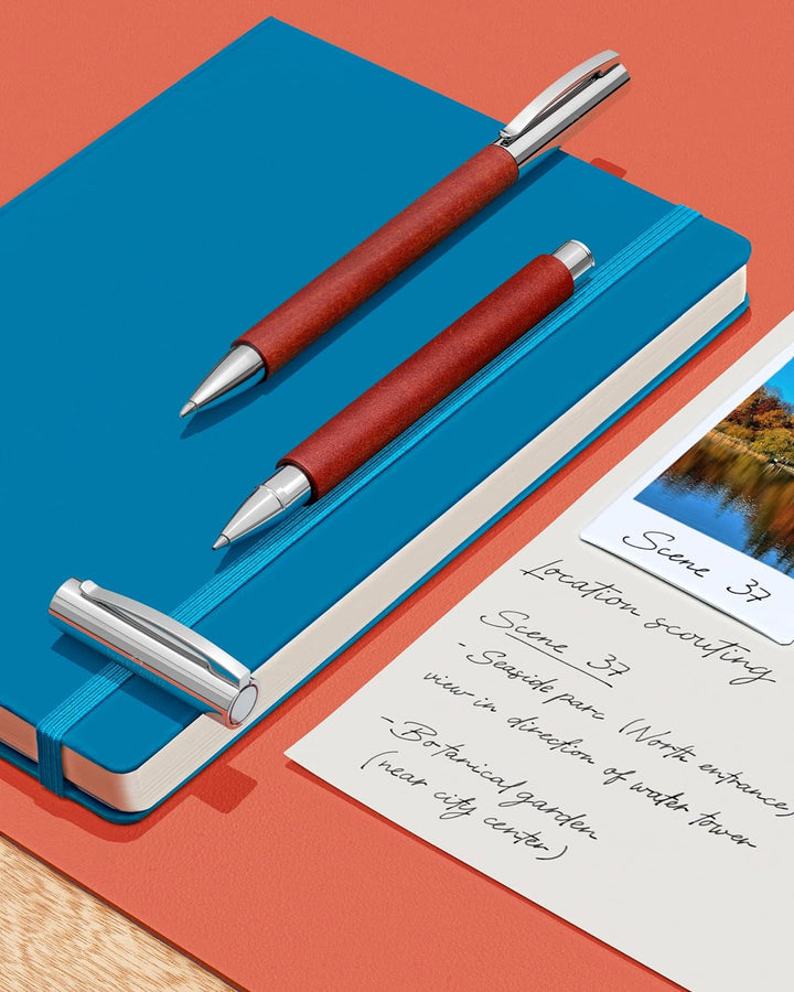 Faber-Castell 148111 - Tintenroller AMBITION Birnbaum, Metallspitze: 0,7 mm, inklusive Geschenkverpa