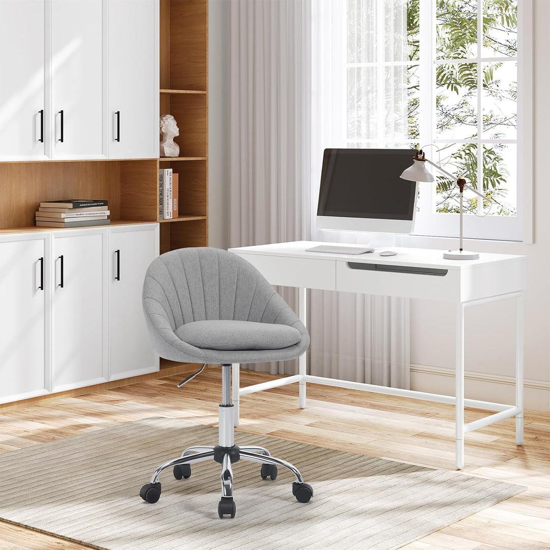 WOLTU Homeoffice Stuhl, Bürostuhl ergonomisch, Schminkstuhl drehbar, Drehstuhl mit Rollen, Schreibti