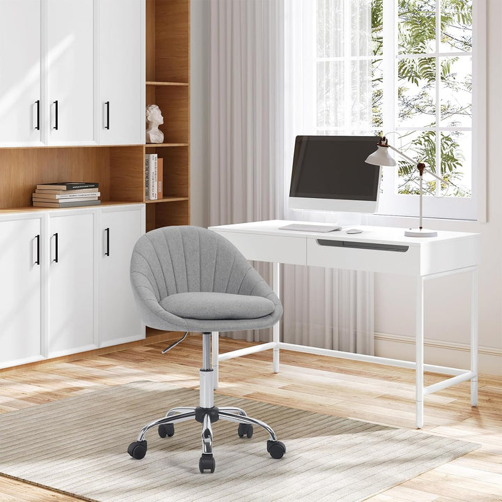 WOLTU Homeoffice Stuhl, Bürostuhl ergonomisch, Schminkstuhl drehbar, Drehstuhl mit Rollen, Schreibti