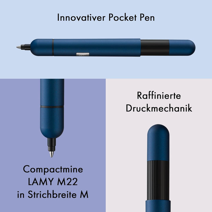 LAMY pico kleiner Taschen-Kugelschreiber 288 aus Metall im matten Lack-Finish in der Farbe imperialb