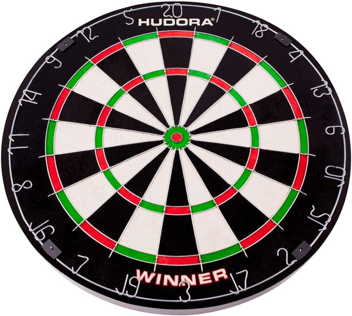 HUDORA Dartscheibe Bristle Dartboard Winner, inkl. 6 Dartpfeile mit Metallspitze - 77032