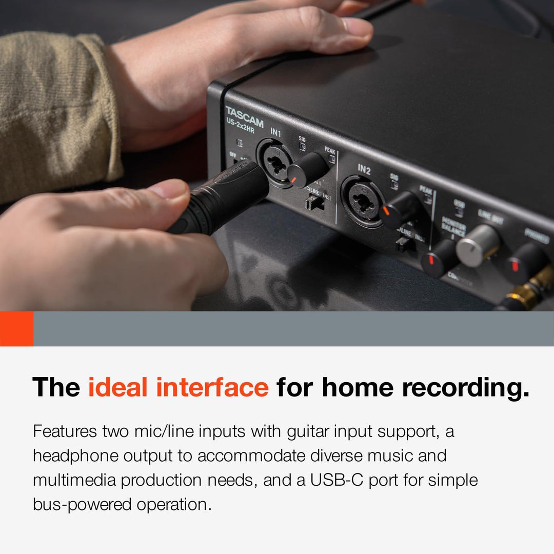 Tascam US-2X2HR USB-Audio-/MIDI-Interface (2 Eingänge, 2 Ausgänge) US-2x2HR US-2x2HR Single, US-2x2H