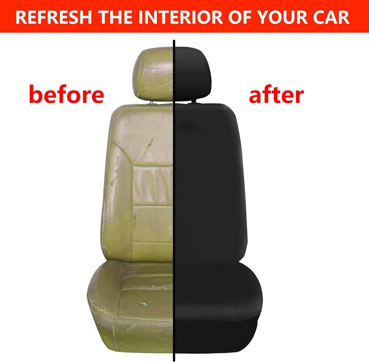 AUTO HIGH Auto-Sitzbezüge Set Universal - Schwarz Auto-Schonbezüge für die Vordersitze & Rückbank mi