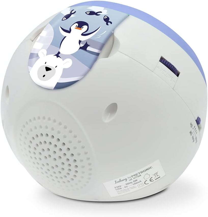 Metronic Iceberg 477344 Radiowecker FM USB Projektion Dual Alarm Lila Iceberg Lila, Iceberg Lila