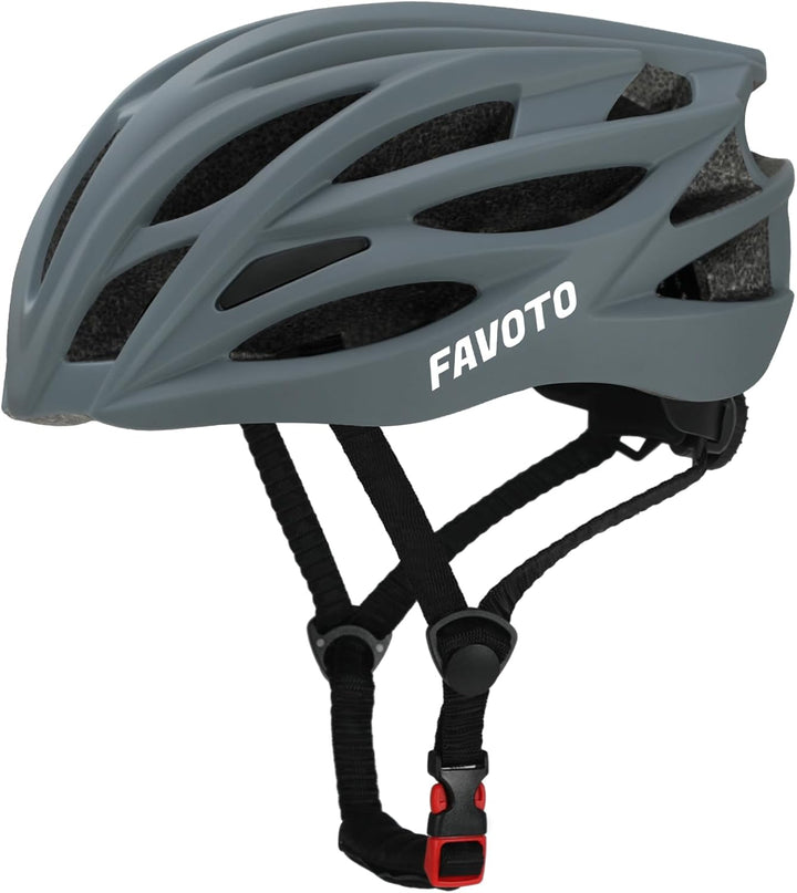 Favoto Fahrradhelm für Erwachsene Fahrrad Helmet mit Abnehmbarer Innenfutter Verstellbar Rennradhelm
