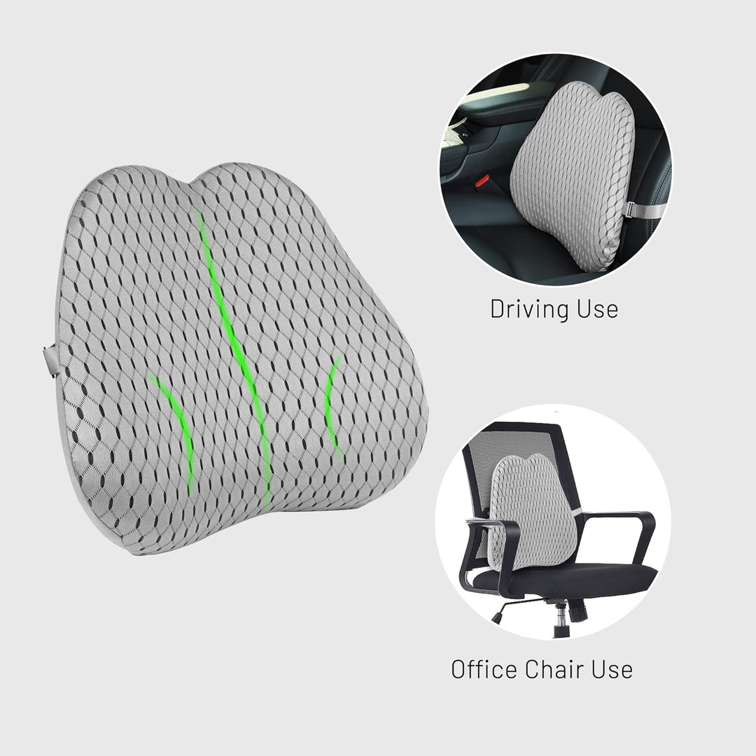 Livtribe Rückenkissen,Memory Foam Lendenkissen Auto,Ergonomisches Lendenwirbelstützkissen für Bürost