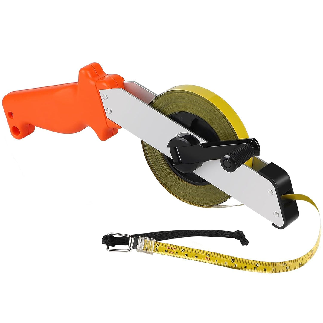 EFUTURETIME Bandmass 30m, Millimeter Stahlbandmass, Hohe Präzision Rollbandmass aus Stahl, Massband