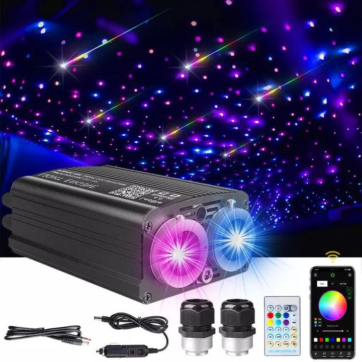 1300pcs 13.1ft Fiberglas Starlight Light Kit für Auto, 32W RGB Meteor Farbe Bluetooth APP Control So
