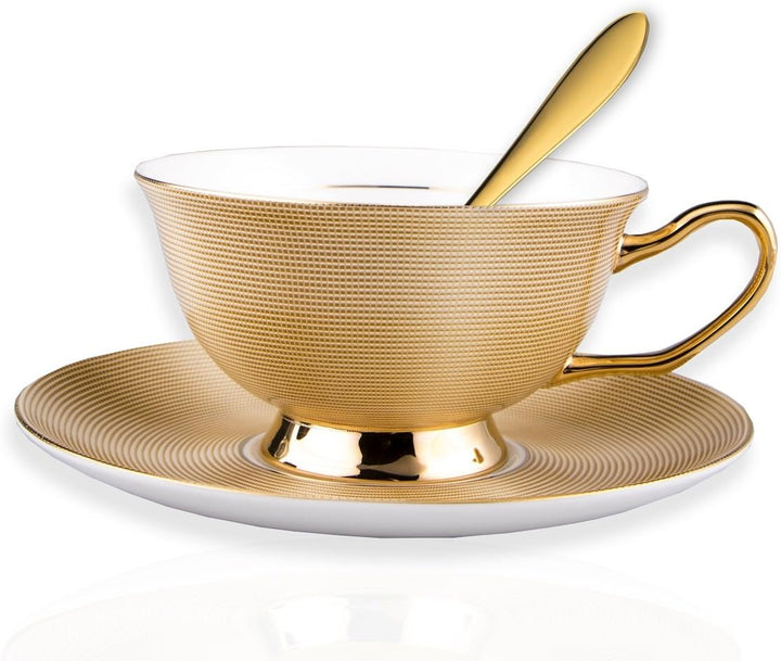 Besteck Set, Gold Besteck Set, Edelstahl Set Service für 6 Personen, 24 Stück Esszimmer Besteck, Gol