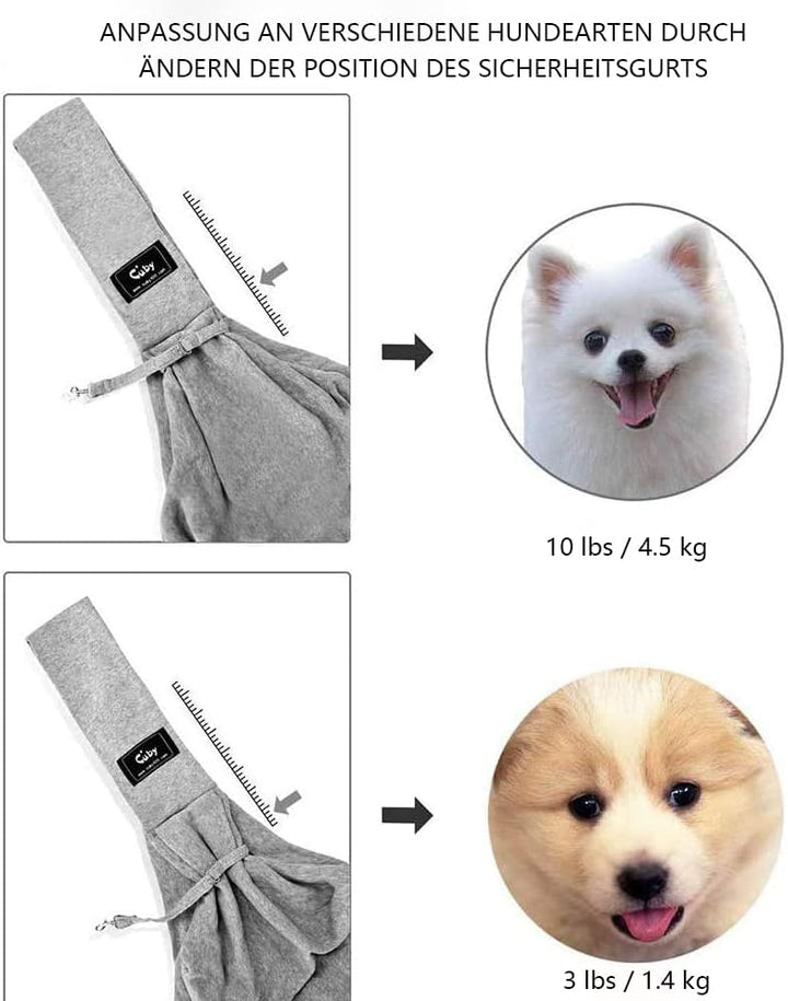 CUBY Tragetücher Hunde Kleine Hunde Katze Sling Pet Tragetuch Single Schulter Pet Bag für Reisen hun