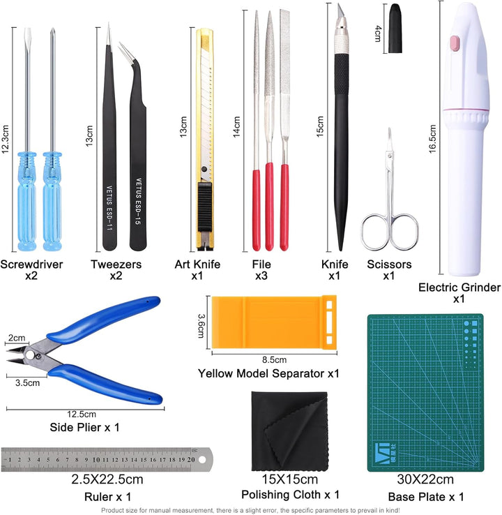 Habwea 26 STÜCKE Modellbau Werkzeug Set, Gundam Modellbausatz Modellbauwerkzeuge für Architektur Mod
