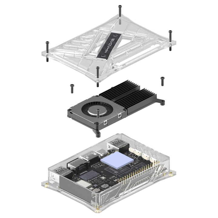 Khadas 3705 Leiser Kühlventilator Cooling Fan Kompatibel mit Neu VIMs/Edge-V/Edge Wärmeableiter 3705