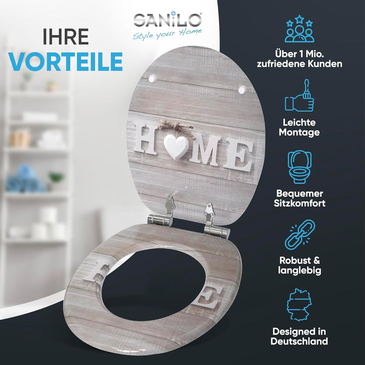 WC Sitz mit Absenkautomatik, grosse Auswahl, schöne Motive, hochwertige und stabile Qualität aus Hol
