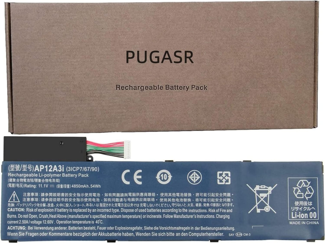 PUGASR AP12A3I Laptop Akku Kompatibel mit Acer Aspire M3/M5 Series Acer Timeline Ultra M3/M5 Series