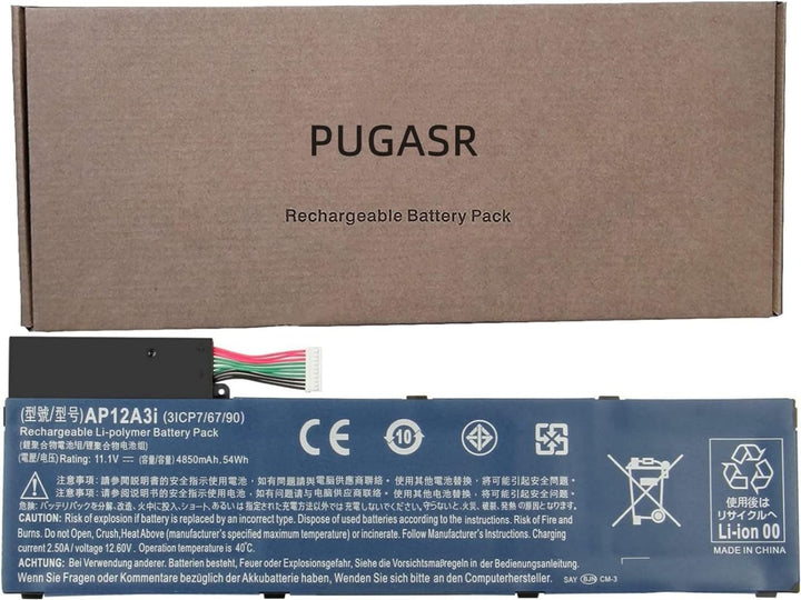 PUGASR AP12A3I Laptop Akku Kompatibel mit Acer Aspire M3/M5 Series Acer Timeline Ultra M3/M5 Series