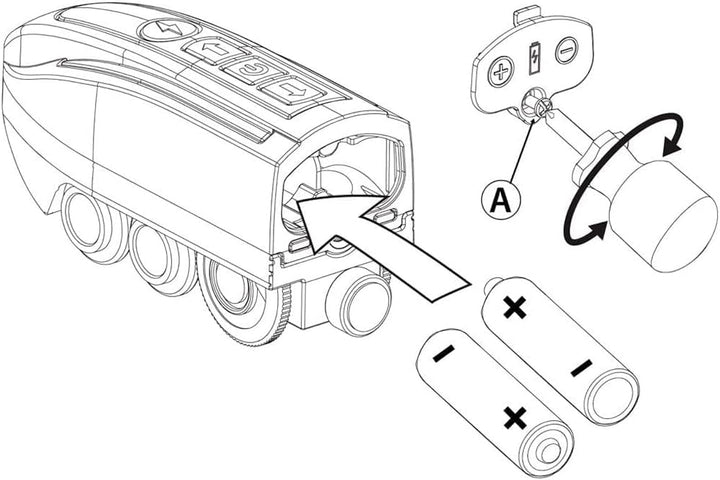 BRIO World 33971 Smart Tech Sound Lok mit Aufnahmefunktion Elektrischer Zug mit Tunnel Interaktives