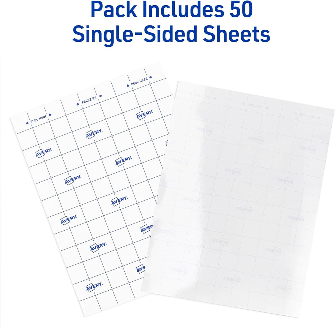 Clear Self-Adhesive Laminating Sheets, 3 mil, 9 x 12, 50/Box