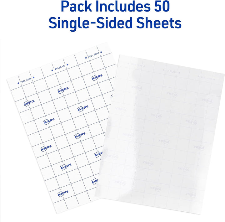 Clear Self-Adhesive Laminating Sheets, 3 mil, 9 x 12, 50/Box