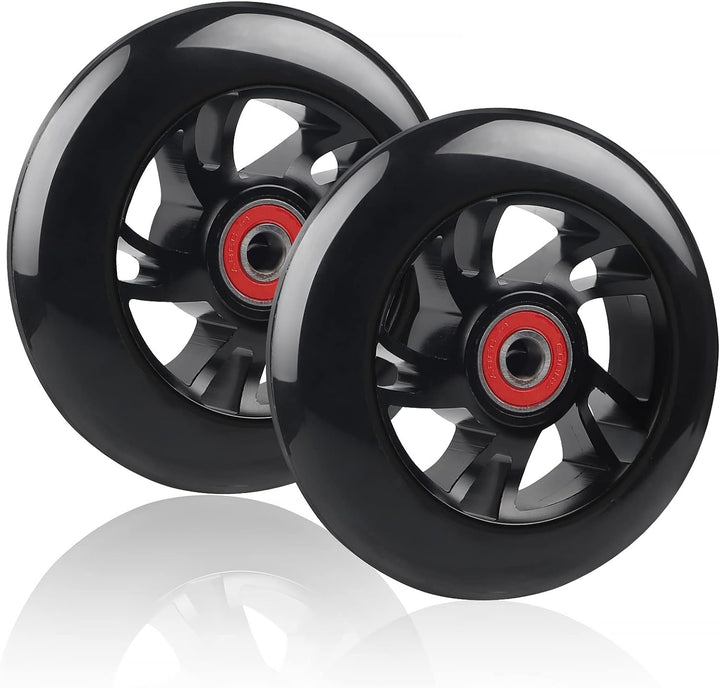 DBREAKS 2 Stück Stunt Scooter Rollen 100mm, Ersatzräder für Scooter 100mm Schwarz, Scooter Ersatzräd