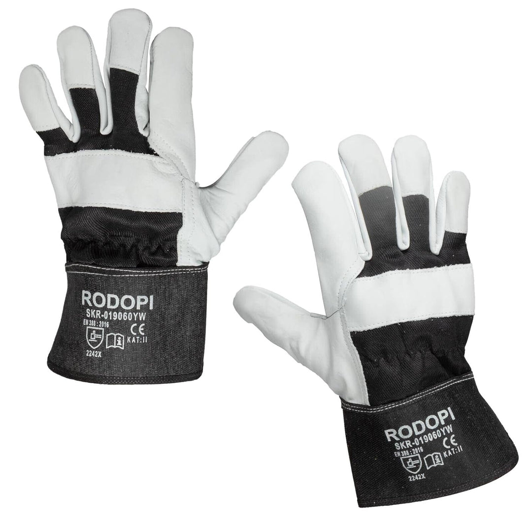 RODOPI Cowboy-Hide Arbeitshandschuhe Leder für Herren und Damen Bauhandschuhe Gr.8-11 Rindvollleder