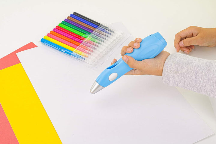 Peach elektrischer Airbrush Stift - 12 Farben - inkl. mehr als 70 Vorlagen - PO150, Blau, Airbrush S