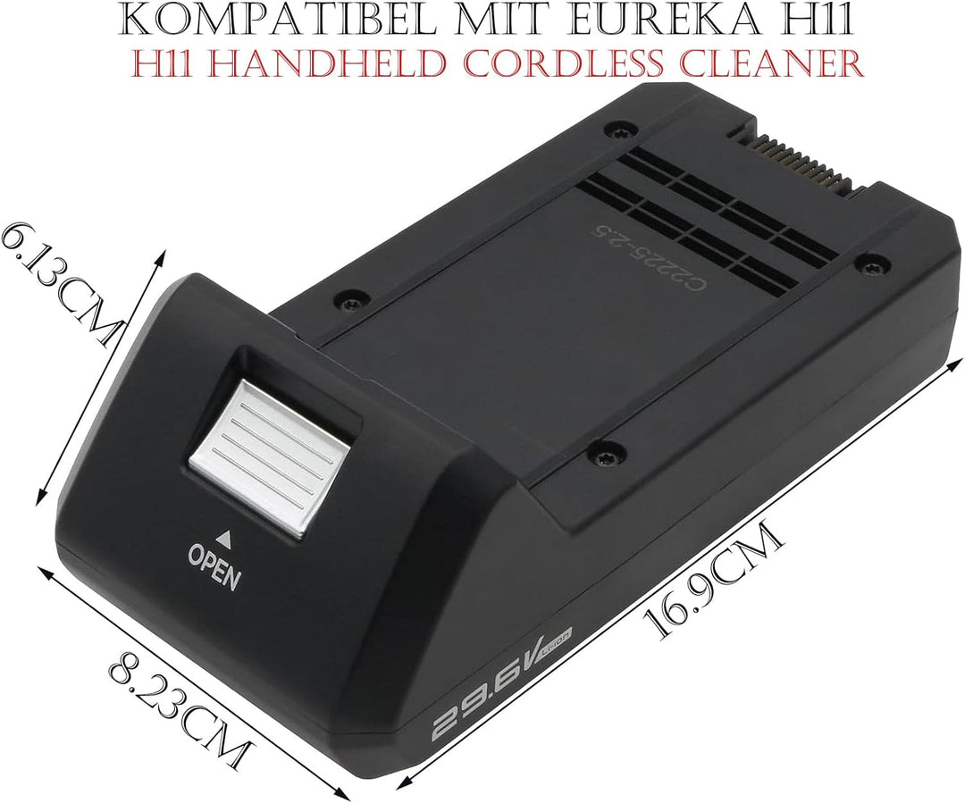 29.6V 2500mAh Ersatz Akku fĂŒr Eureka H11, H11 Handheld Cordless Vacuum Cleaner, Part No. Eureka BP28