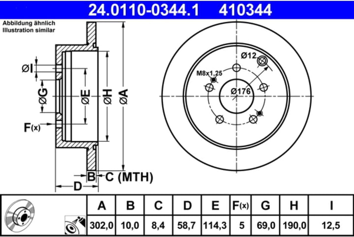 ATE 24011003441 Bremsscheibe