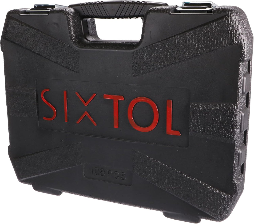 SIXTOL TOOL SET 108 Gola-Set im Koffer | 1/4" & 1/2" Ratsche | Metallverschluss 108 Gola set, 108 Go