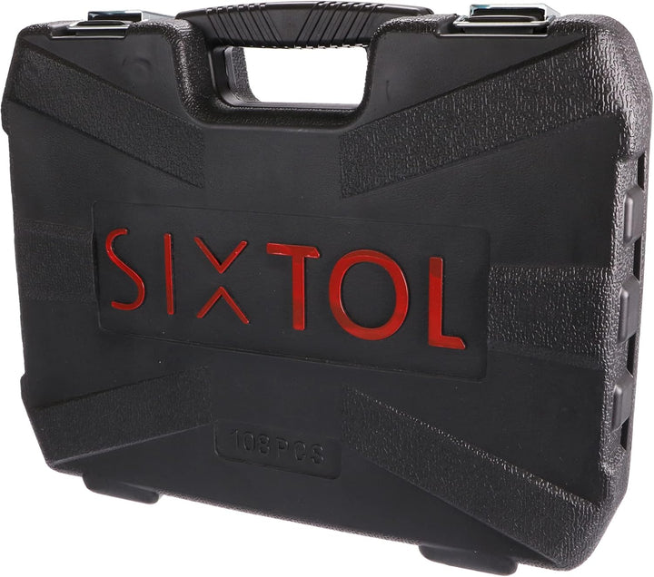SIXTOL TOOL SET 108 Gola-Set im Koffer | 1/4" & 1/2" Ratsche | Metallverschluss 108 Gola set, 108 Go