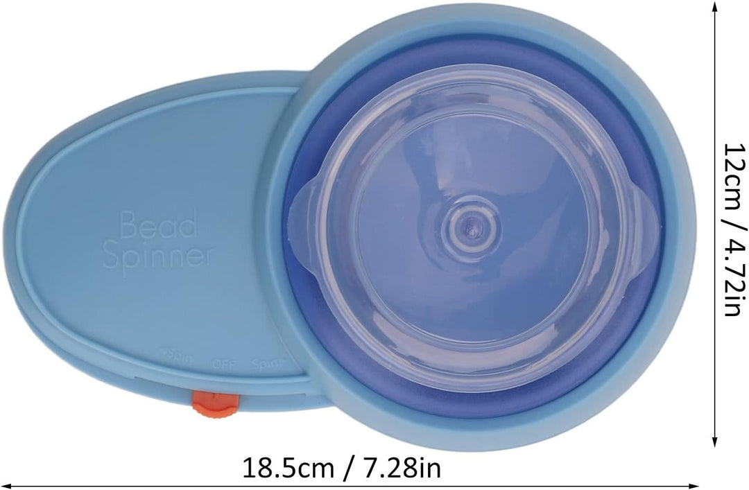 Perlenspinner, Spin Beading Bowl Loader mit 2 Stück Gebogenen Nadeln mit Grossem Auge, Batteriebetri